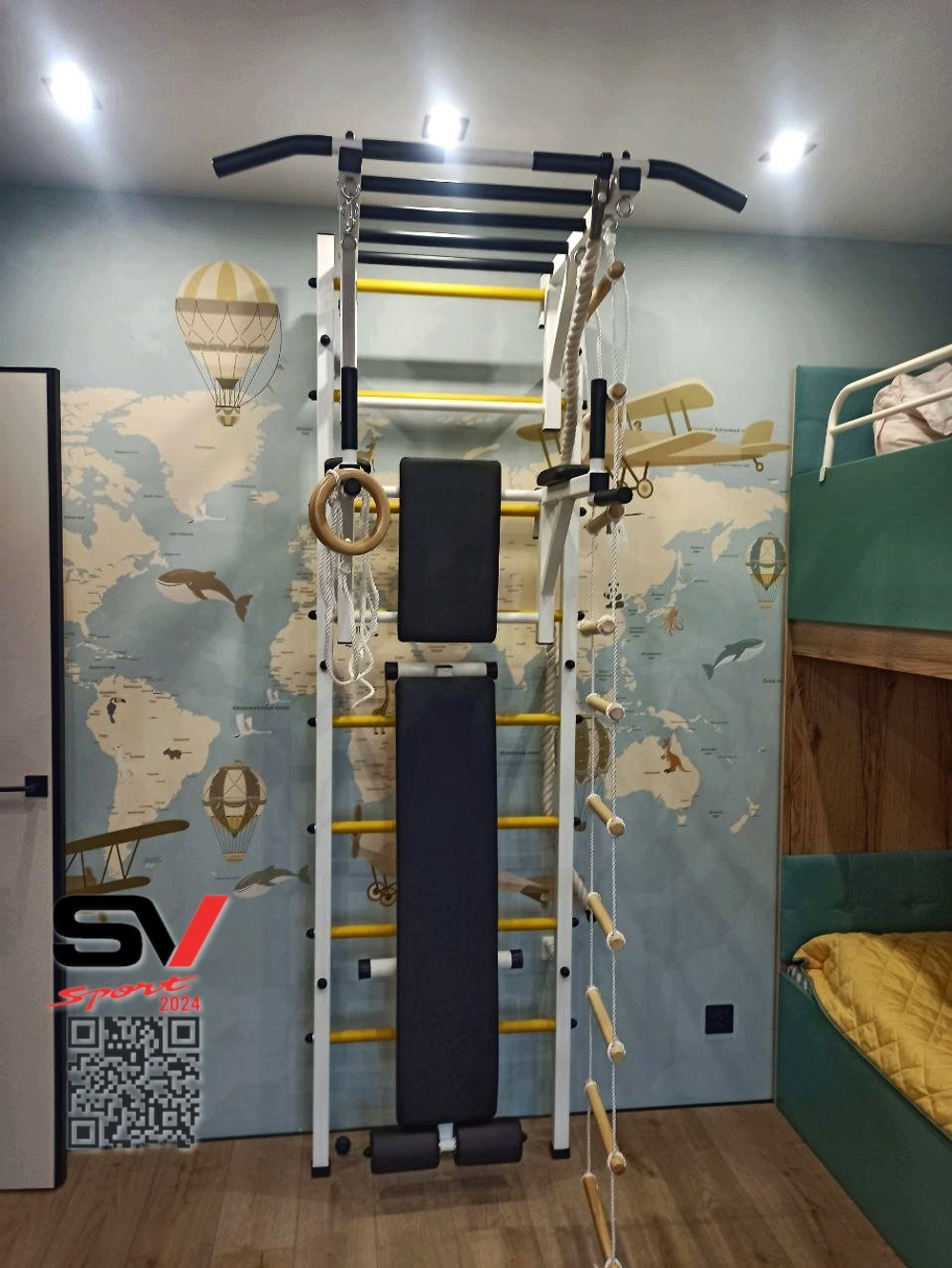 Монтаж шведской стенки Sv Sport в бетонные, кирпичные стены