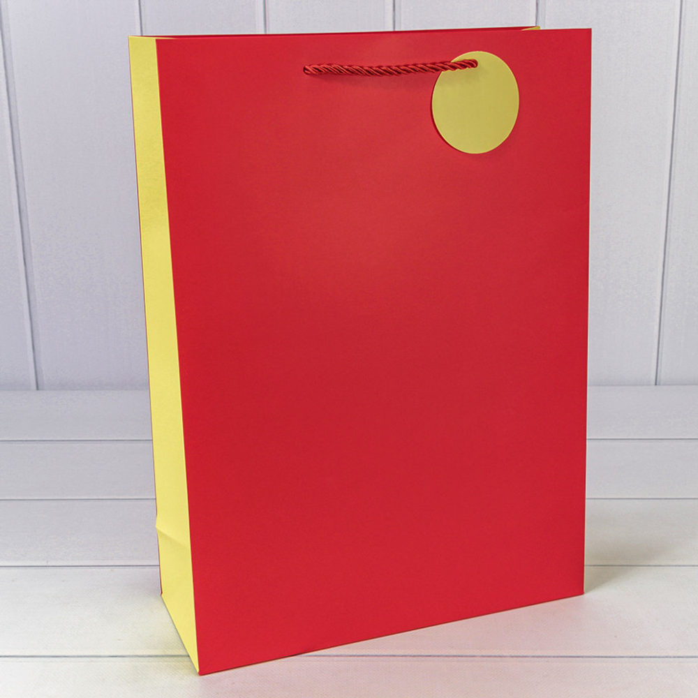 Пакет подарочный 30х41.5х12см Премиум матовый (Красный)