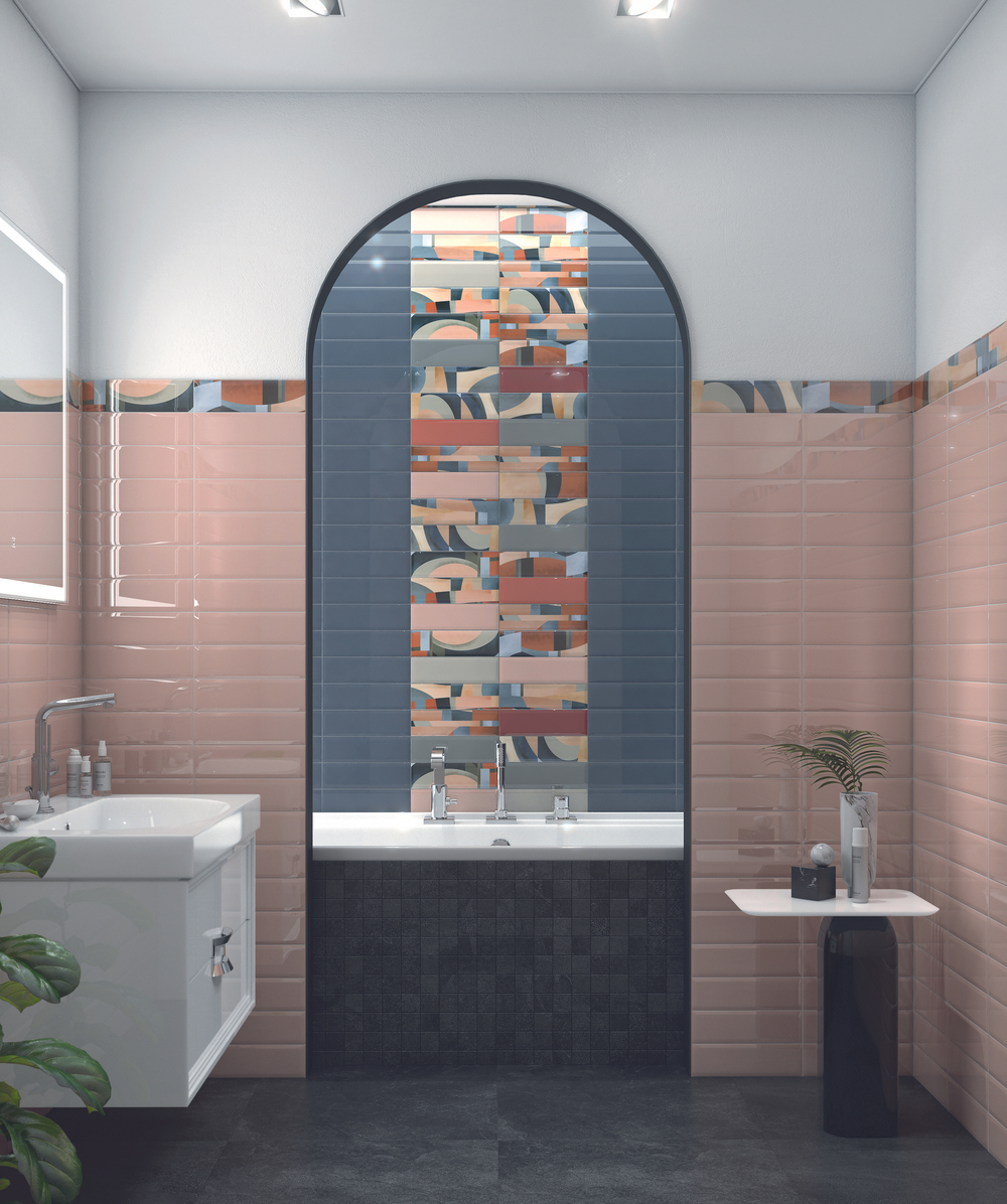 Плитка настенная Kerama Marazzi Аккорд 8.5x28.5см 0.97м2 цвет светло-розовый