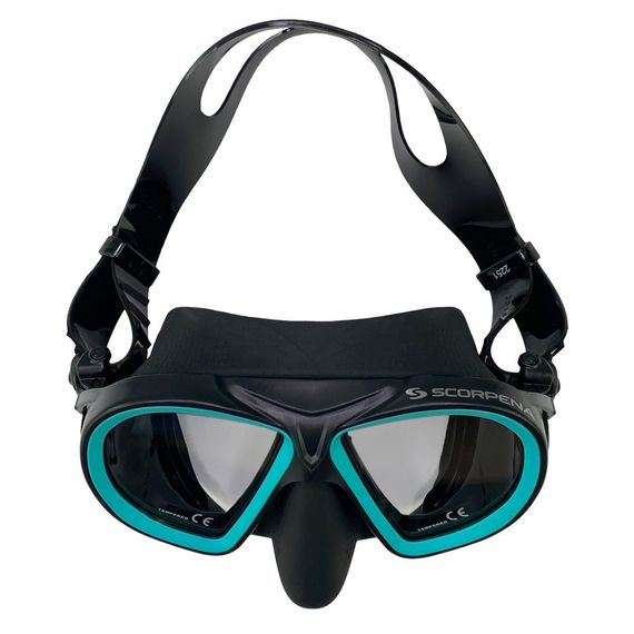 Маска Scorpena M3 с двумя ремешками черно-зеленая