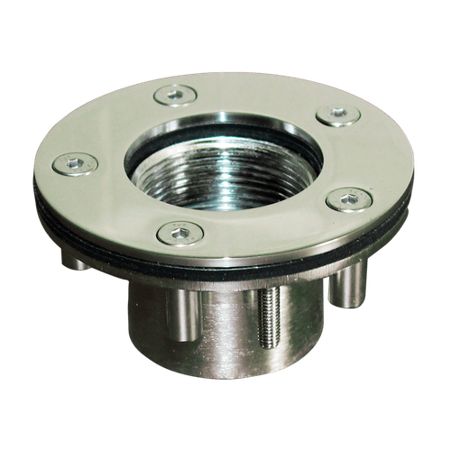 Закладная форсунка для подключения пылесоса под пленку - ВР1½", нержавеющая сталь AISI-304 - Runvil Pools, Россия