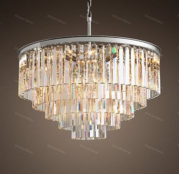 1920S ODEON CLEAR GLASS FRINGE 5-TIER Restoration Hardware