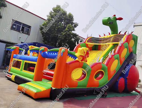 Батут-горка "Дракон 2", 11*6*8,5 м