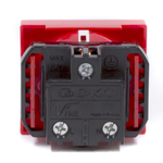 Розетка силовая 2Р+Е, со шторками, «Viva», 2 мод., красная DKC