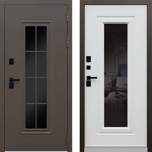 Входная дверь с терморазрывом и стеклопакетом - 1072