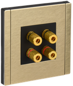 FORTE&PIANO Аудиорозетка 4-местная FP639M металл шампань IEK