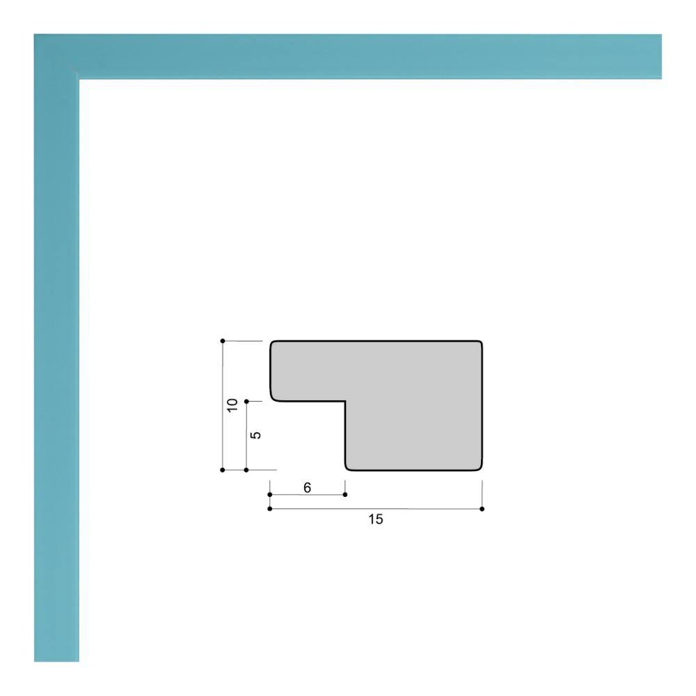 Фоторамка 10х15 см, голубая, без фактуры, арт. 1015.746767