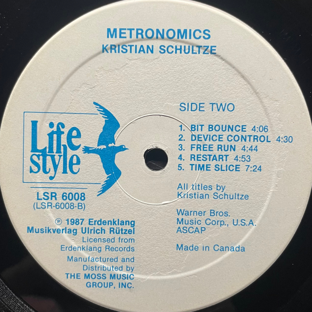 Kristian Schultze ‎– Metronomics (США 1987г.)