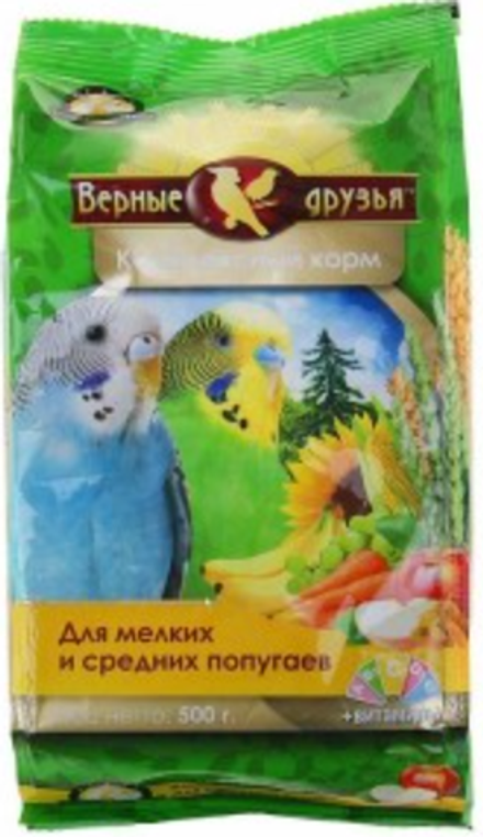 Верные Друзья 500г. корм для мелких и средних попугаев