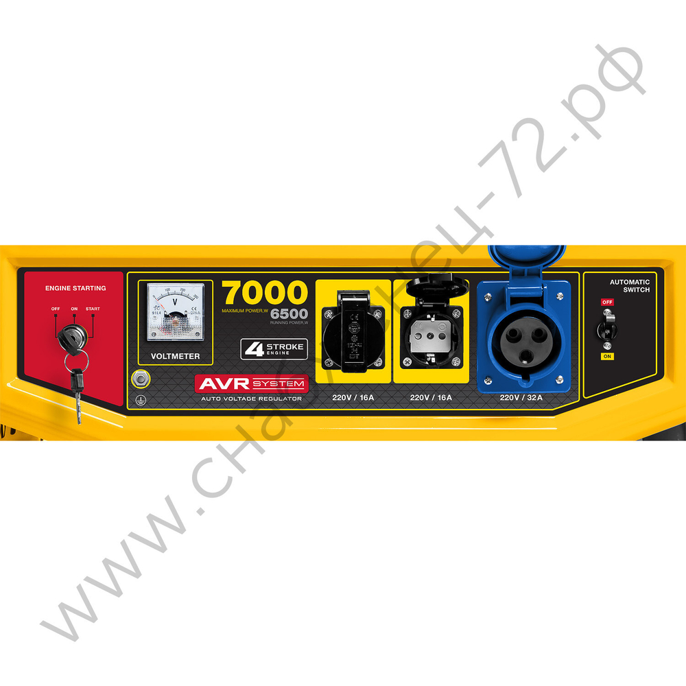 STEHER 7000 Вт, бензиновый генератор с электростартером (GS-8000E)