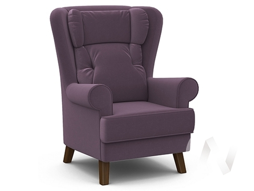 Кресло отдыха Комфорт-2 (орех лак/ULTRA PLUM)