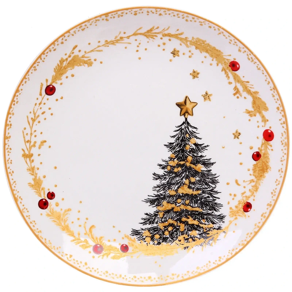 Тарелка керамическая «Новогодний шик» 25см