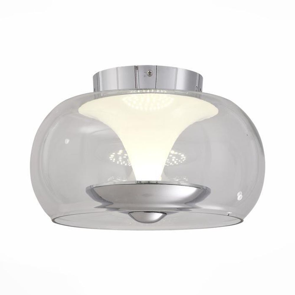SL477.102.01 Светильник потолочный ST-Luce Хром/Прозрачный, Белый LED 1*15W 4000K SOBRIO