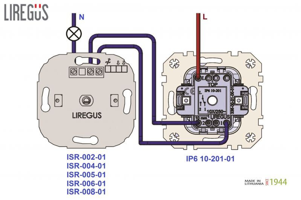 Светорегулятор 40-400W кремовый омбре LIREGUS RETRO