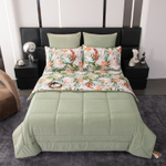 КПБ на резинке Сатин Velouria Luxe с Одеялом VLR017, Евро, 4 наволочки, простынь 180*200*25