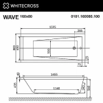 Ванна акриловая WhiteCross WAVE 160x80 белая