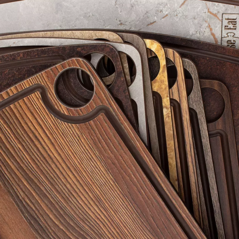 Доска разделочная c желобом 36х28см ComposeEat Fashion ясень рибейра