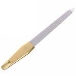 Пилка для ногтей металлическая на блистере «Ультрамарин», цвет ручки золото, цвет пилки серебро, 13см