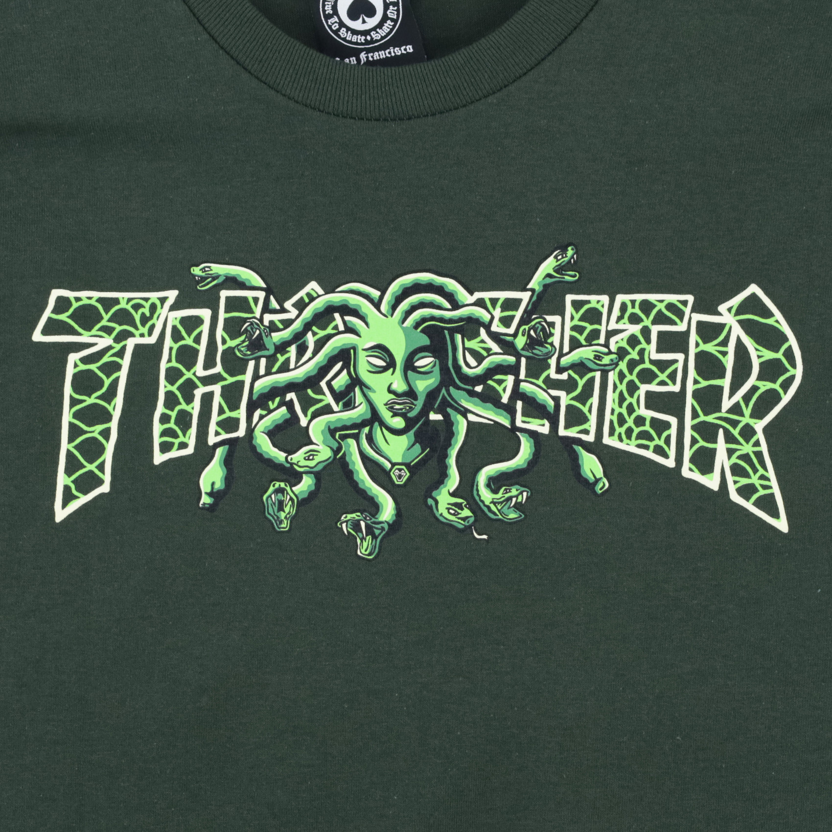 Футболка Thrasher Medusa T-Shirt (forest green) артикул:aVVx0PopgfNIyFQMqEdjw3 - купить в магазине Дайс