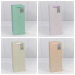 Пакет подарочный Под бутылку 14х35х14см "Эксклюзив" (Микс)