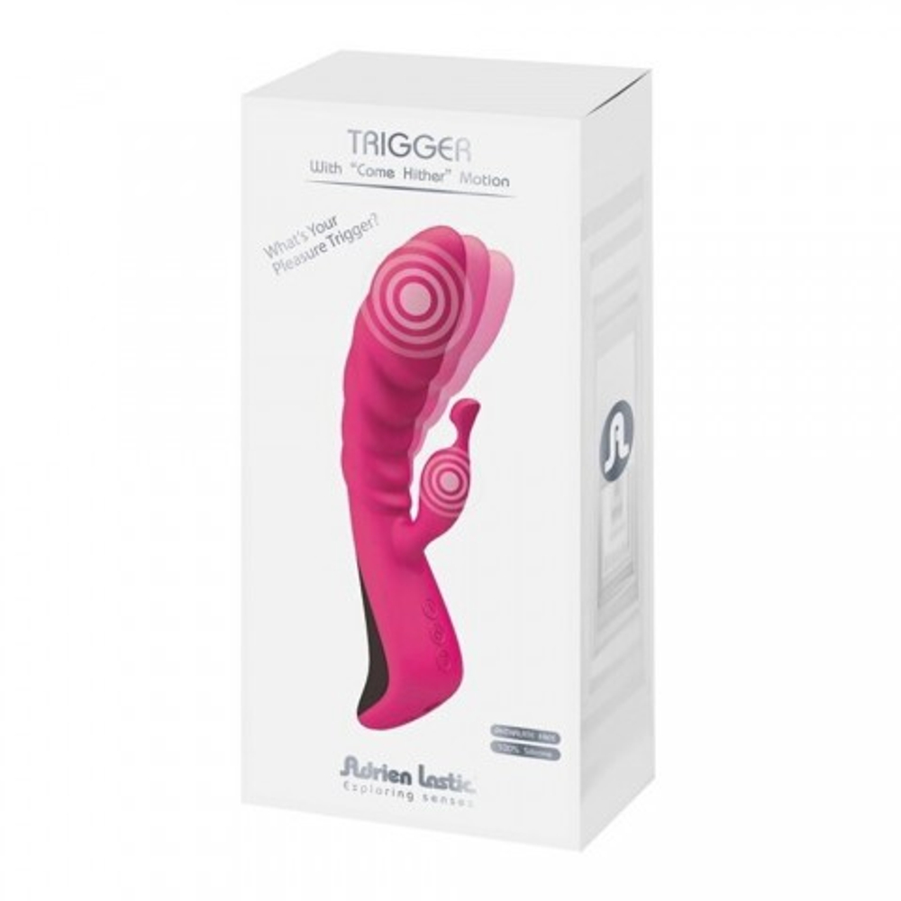 Вибратор-кролик Trigger розовый Adrien Lastic (20.7 *4 см.)
