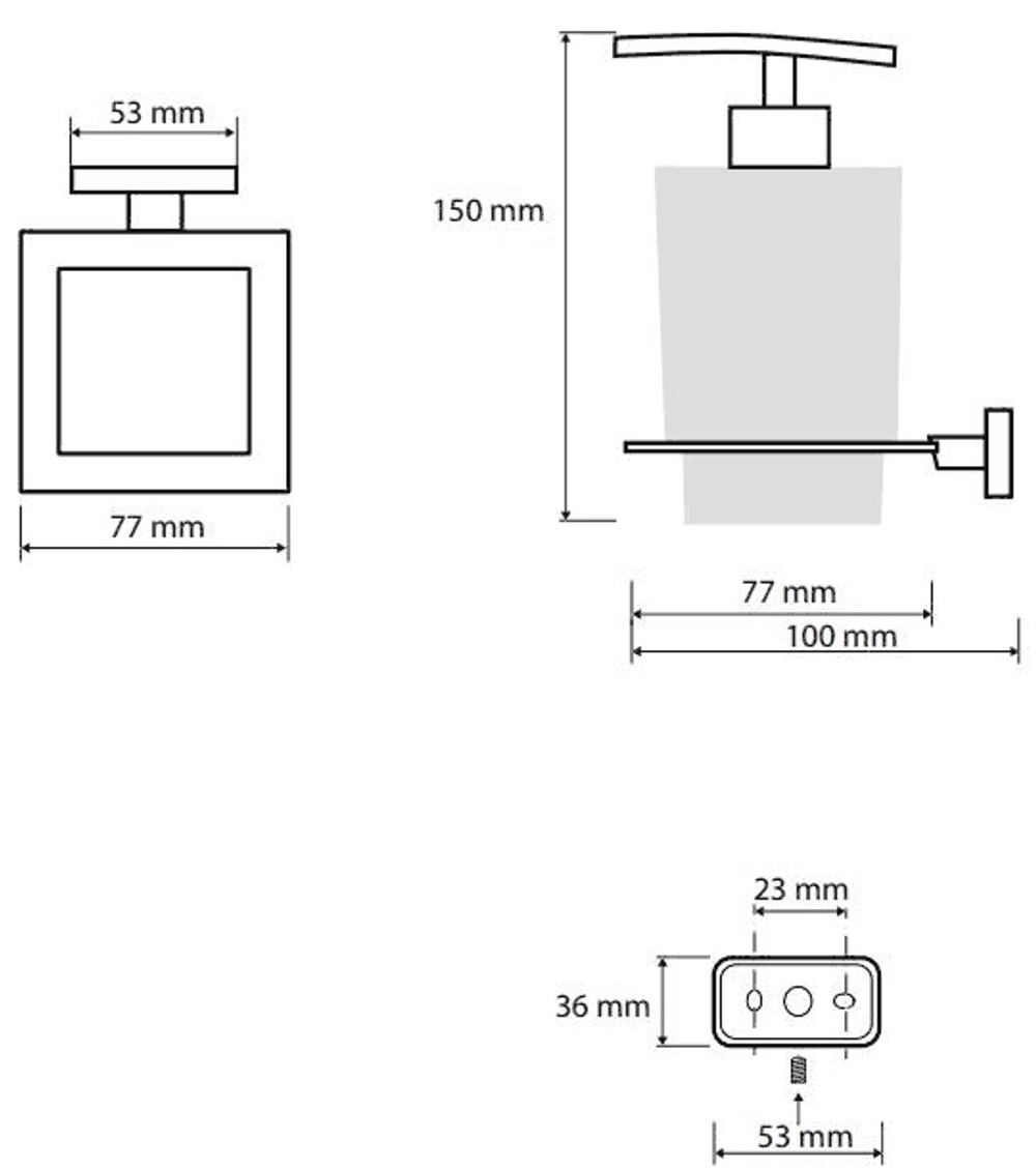 Настенный дозатор для жидкого мыла (стекло) niki 153209049