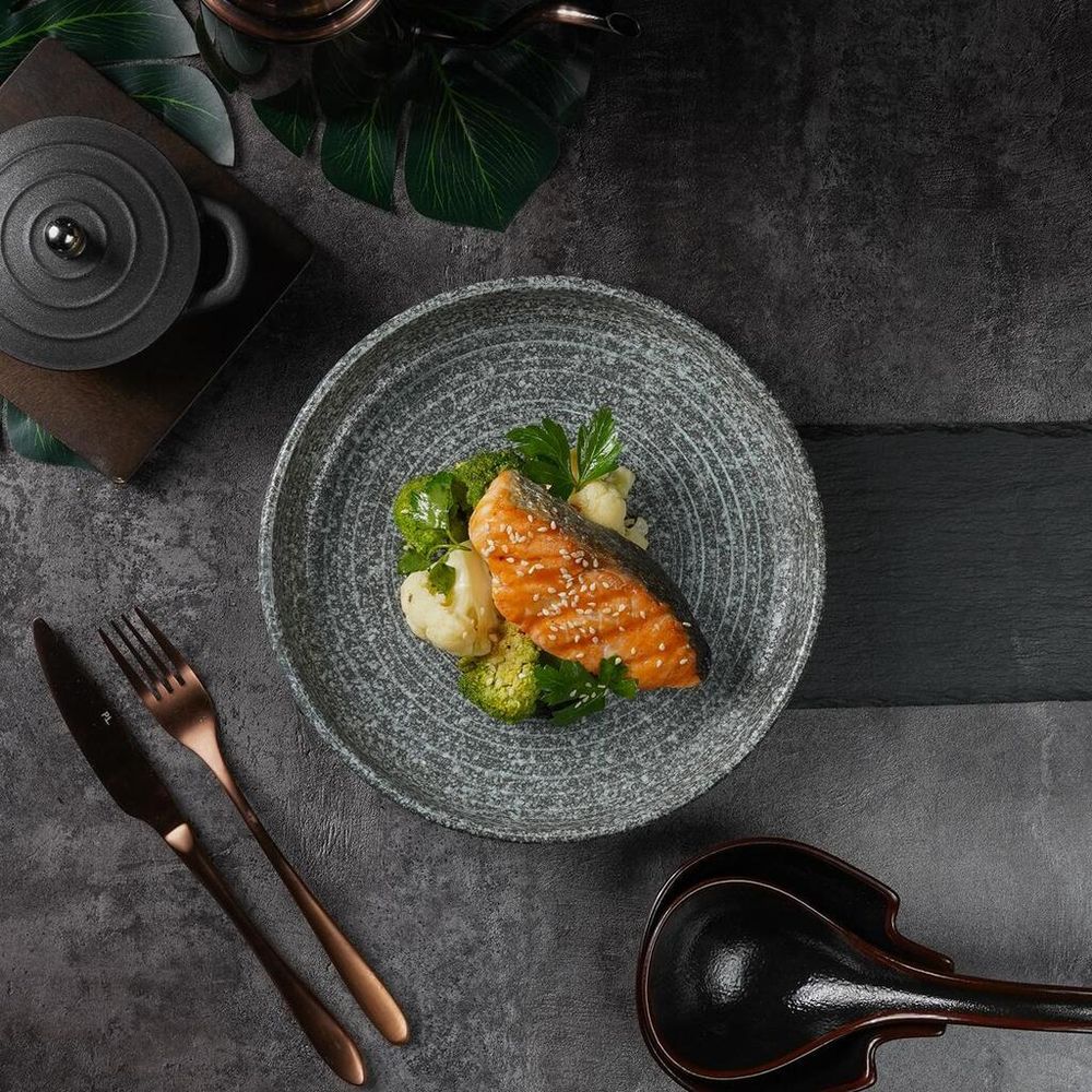 Тарелка с бортом d 23,3 см h3,1 см глазурь Glossy Stone Untouched Taiga P.L. Proff Cuisine [1]