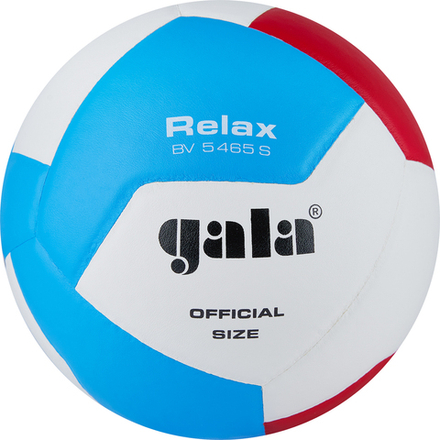Мяч волейбольный GALA Relax 12, BV5465S, р. 5, синт. кожа ПУ, клееный, бут. камера, бело-сине-красный