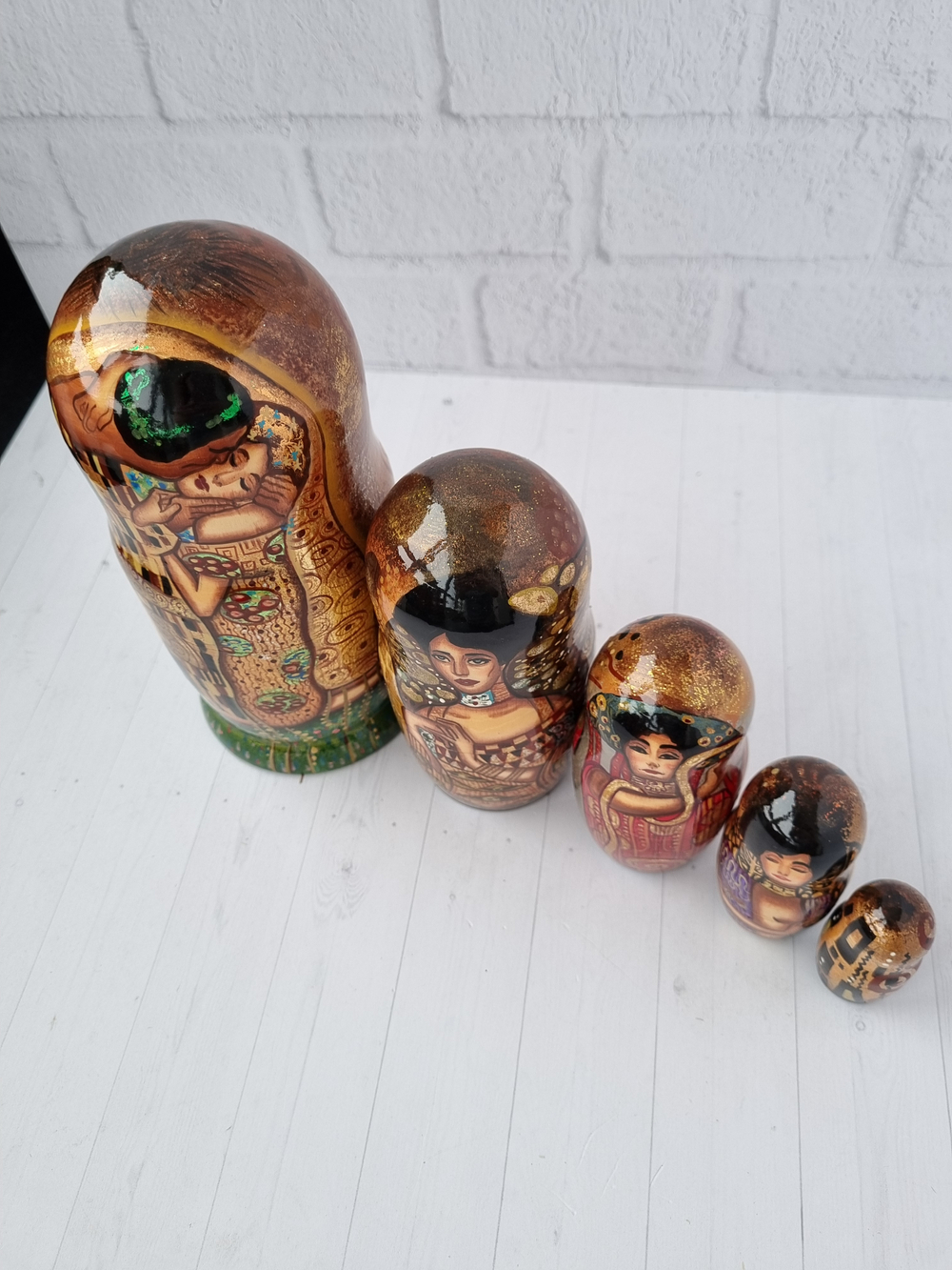 Матрёшка "Поцелуй" Климт 5м 18см