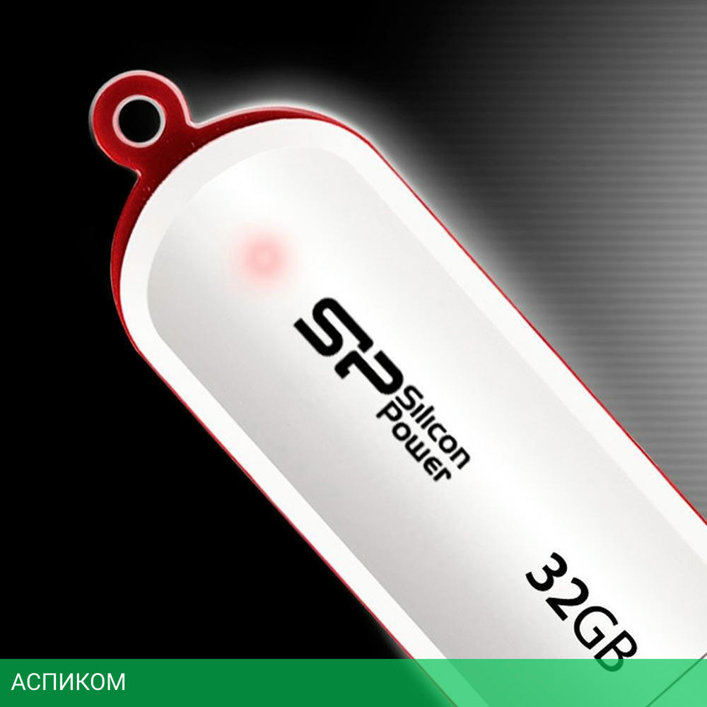 USB Flash-накопитель Silicon-Power LuxMini 320 32GB белый (SP032GBUF2320V1W)