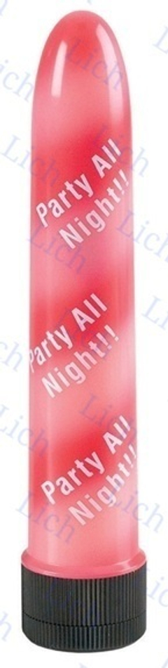 Бело-красный вибратор PARTY ALL NIGHT