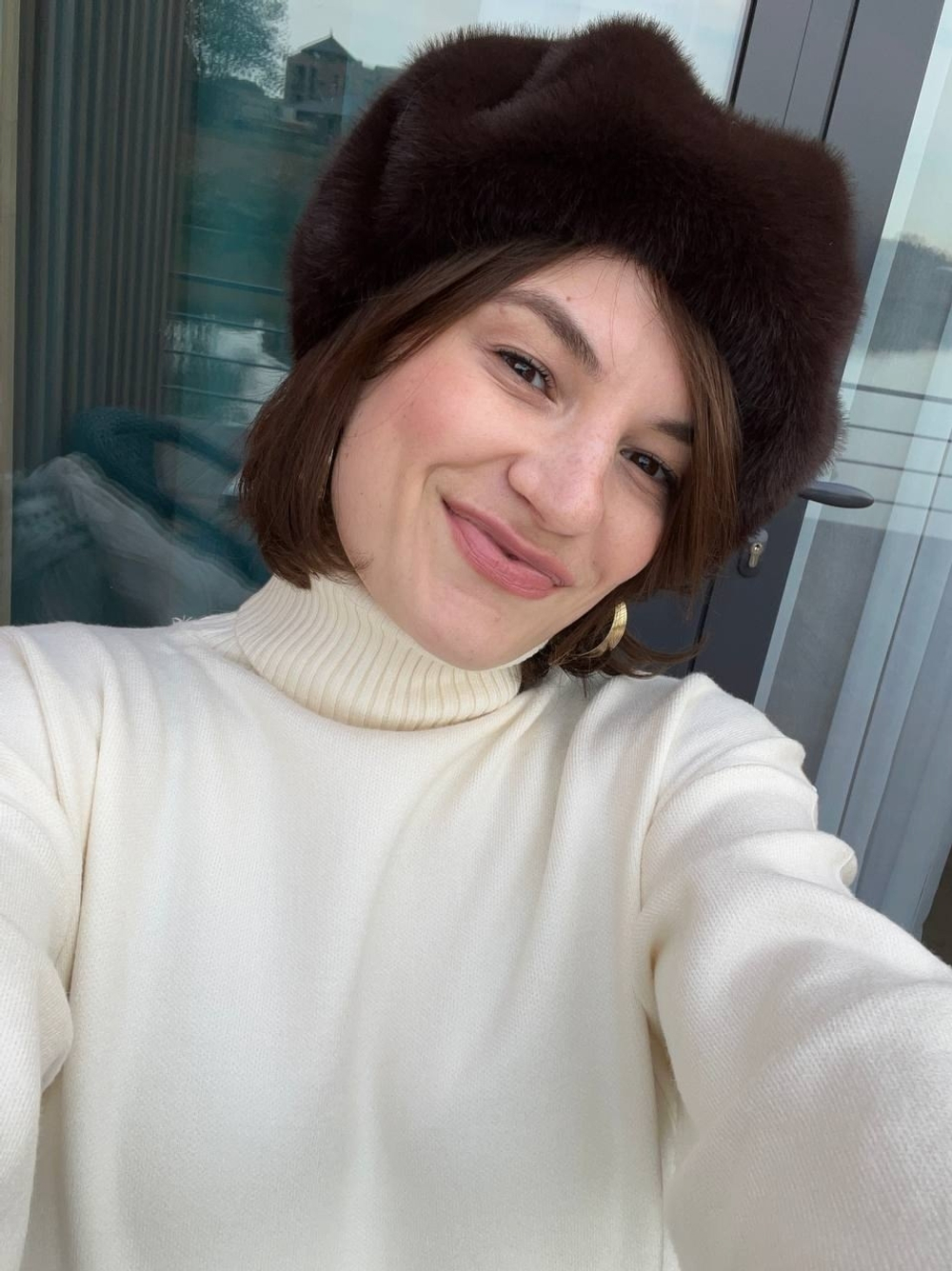 Платье трикотаж с горлом МОЛОЧНЫЙ