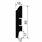 Плинтус МДФ Cosca Décor WP07 дуб муссон 80х16х2400 мм
