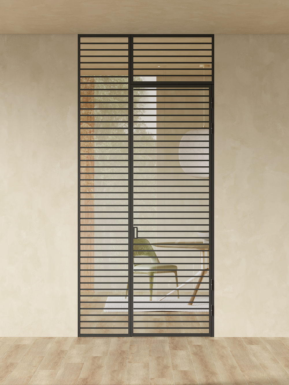Распашная алюминиевая перегородка Minoli 12