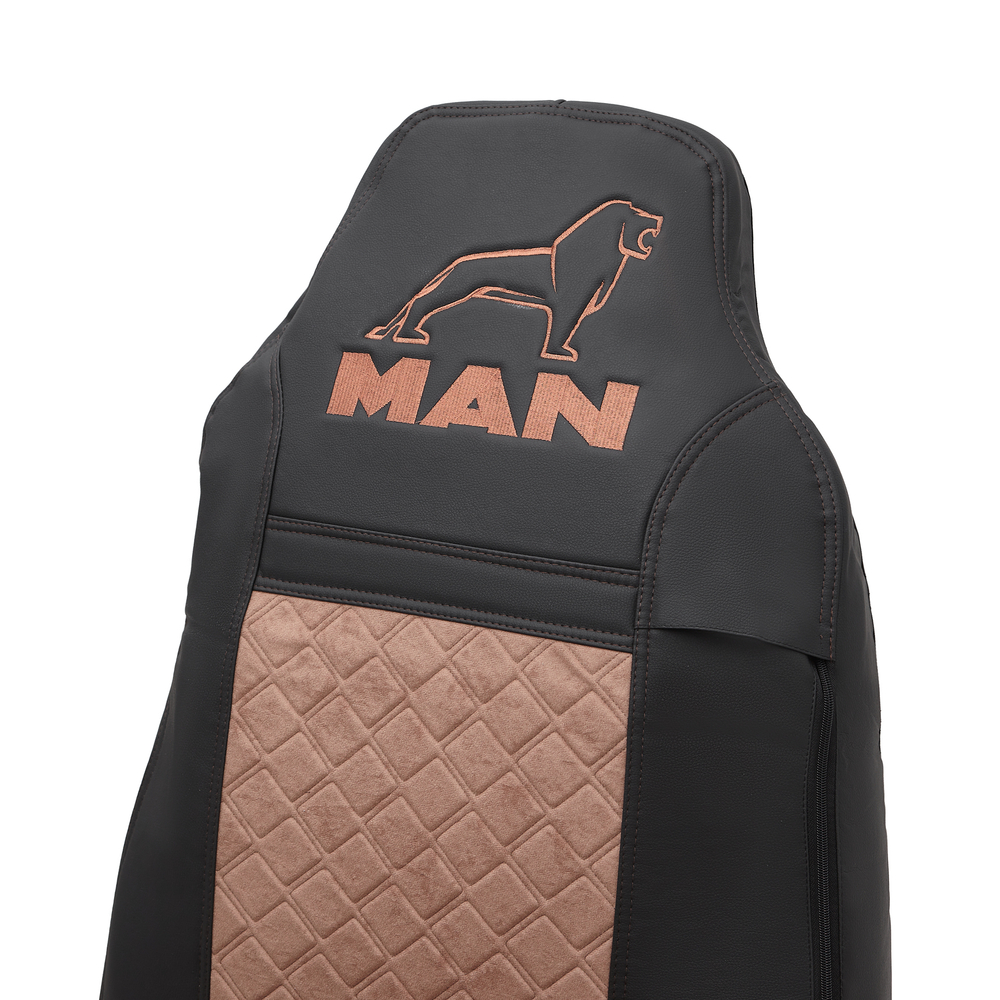 Чехлы MAN TGA (экокожа, коричневый)
