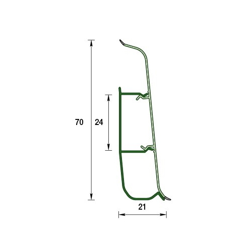 ПЛИНТУС "Идеал-Д70" Клен патина 70*21мм 2,2м