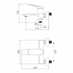 Смеситель для ванны 35k MIXLINE ML41-01 "Swan White" БЕЛЫЙ/ХРОМ
