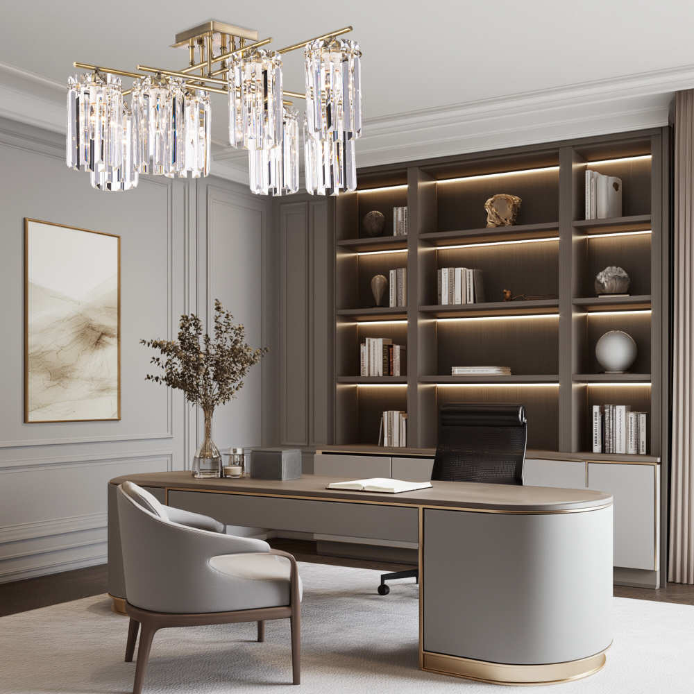 Citilux AXIS CL313283 Люстра хрустальная потолочная Бронза