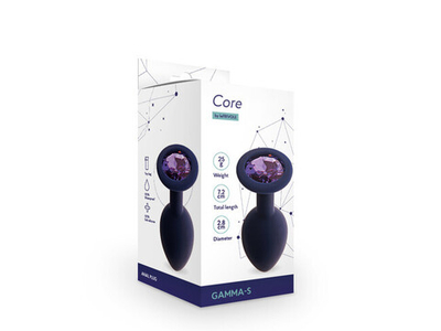 Анальная пробка с кристаллом Gamma-M (Цвет: синий)