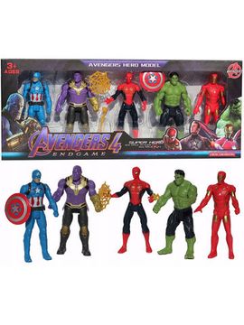Набор супер героев MARVEL 5в1 с аксессуарами 15см