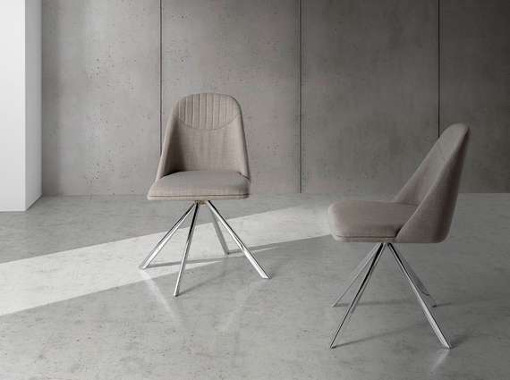 Крутящийся стул Espacio Malva, серый