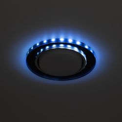 Светильник встраиваемый cо светодиодной подсветкой ЭРА DK LD51 BK под лампу GX53 черный