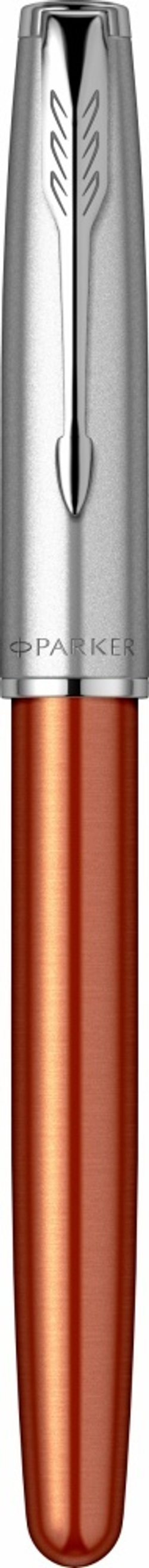 Перьевая ручка Parker Sonnet Essentials Orange SB Steel CT, перо: F, цвет чернил black, в подарочной упаковке.