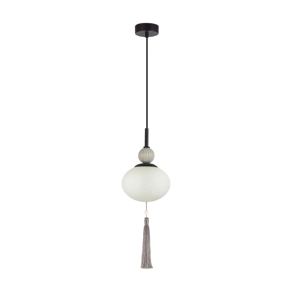 8273/1A NEOCLASSI черный/серый/белый, металл/керамика/стекло Подвес Е14 1*40W 220V GLORIYA