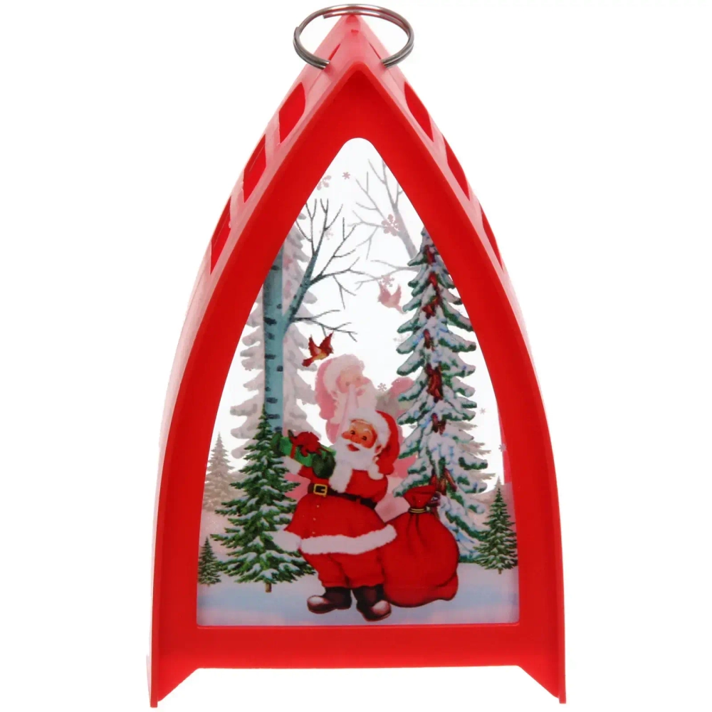 Сувенир с подсветкой «Зимняя история» 9,5*14,5 см, Красный