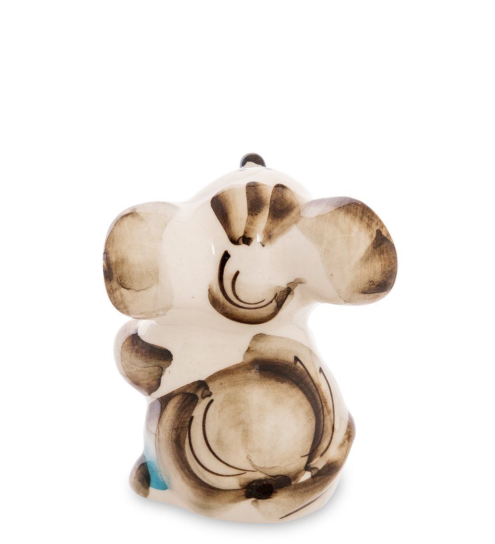 ГЛ- 551 Фигурка «Мышь с сыром» ср. цв. (Гжельский фарфор)