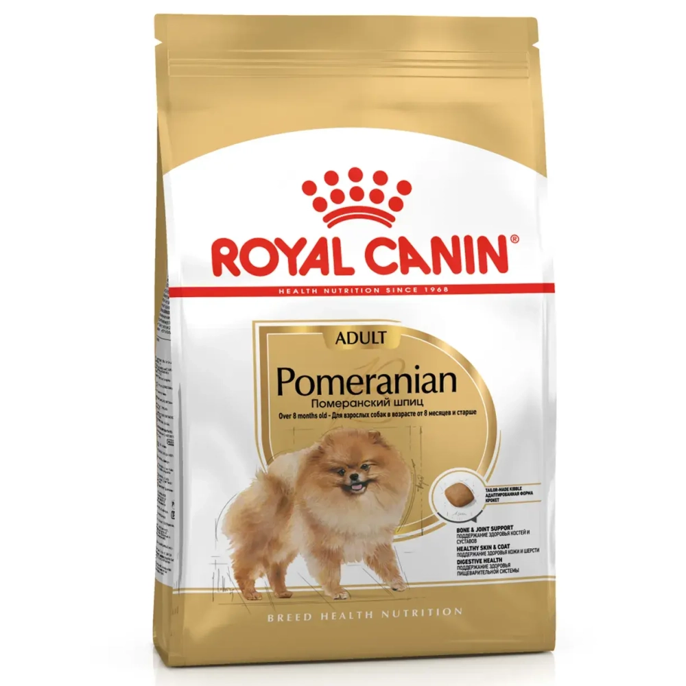 Сухой корм Royal Canin "Pomeranian Adult", для собак породы померанский шпиц в возрасте от 8 месяцев, 500г