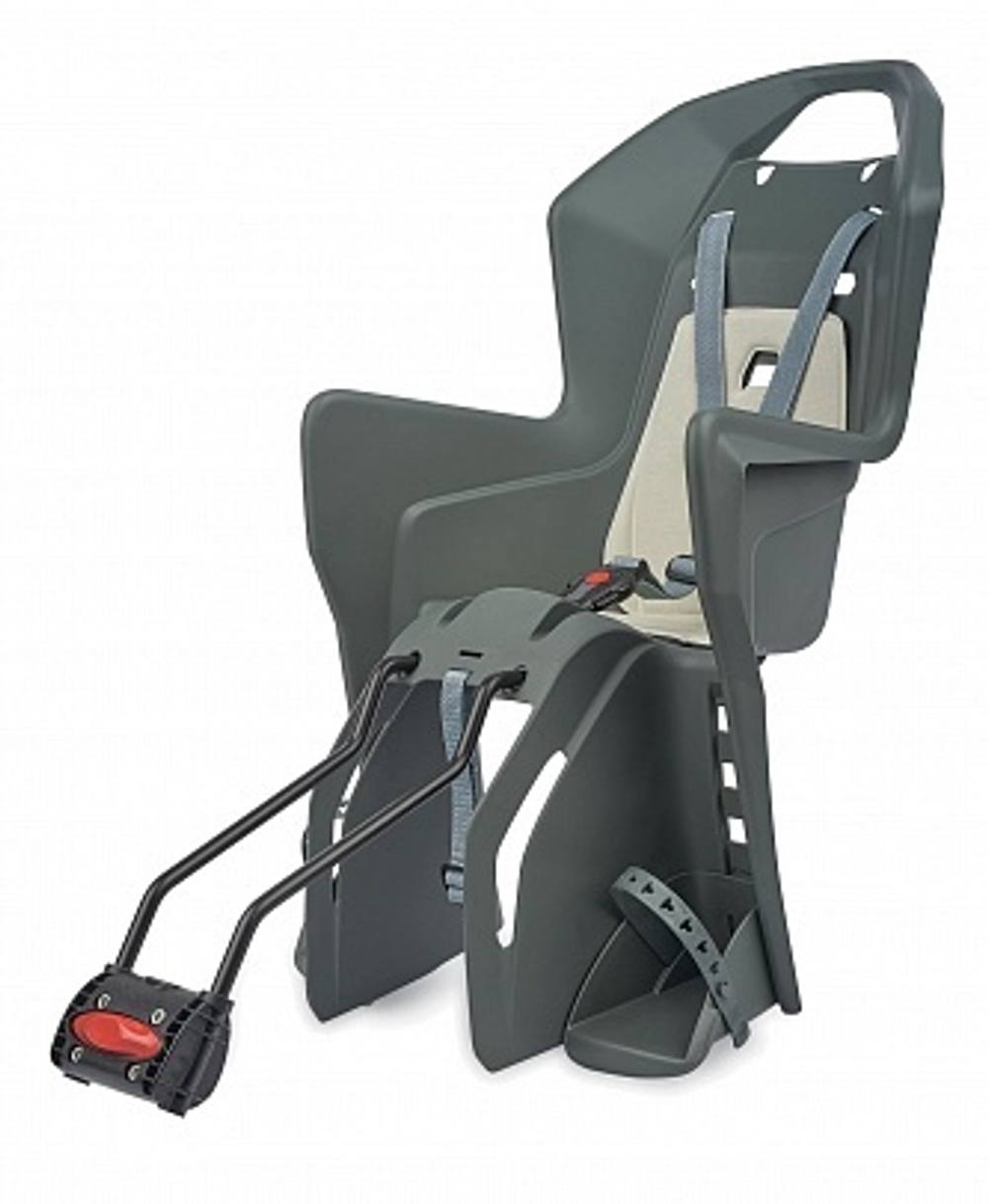 Детское кресло заднее Polisport KOOLAH FFS крепление на подседельную трубу 29", dark grey/silver