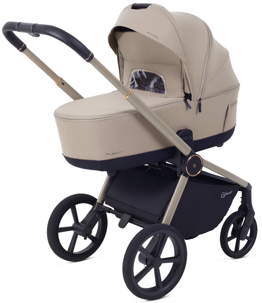 Детская коляска Rant Flex Therm Soft 3 в 1 с автокреслом Miro Black Sandy Beige