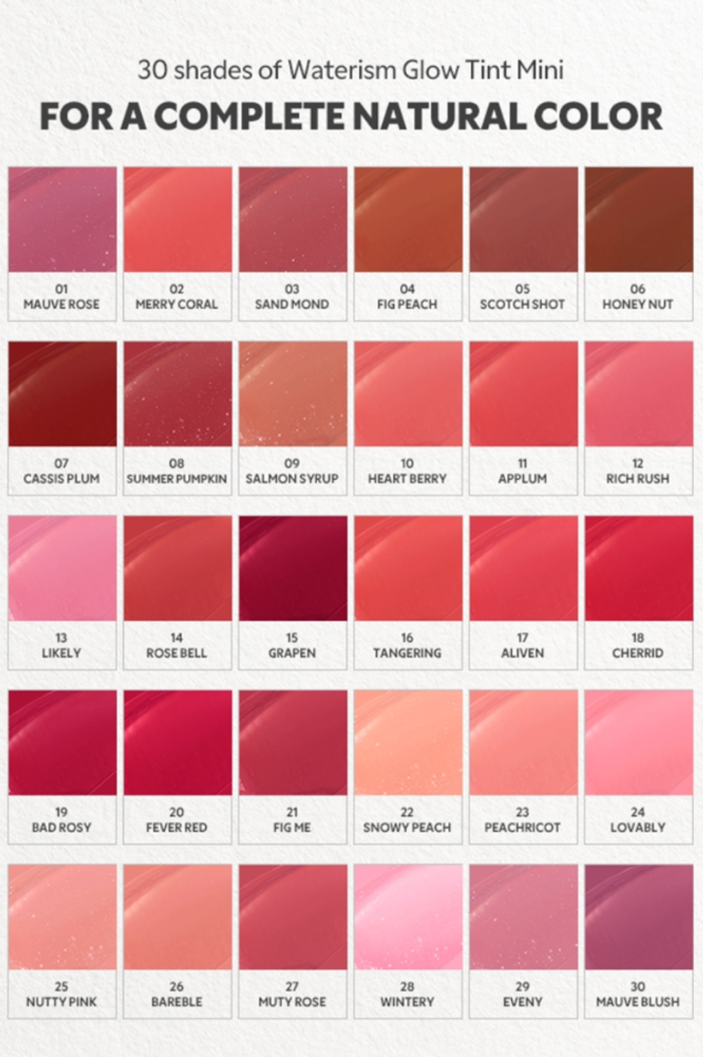 TIRTIR Waterism Glow Tint - Долговременный блеск для губ в маленькой упаковке оттенок 27 Muty Rose (White Snowy Collection), 1 g